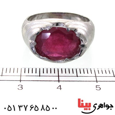 انگشتر یاقوت سرخ درشت مدل موج _کد:11565