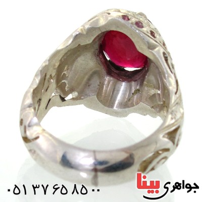 انگشتر یاقوت سرخ خون کبوتری مردانه با شکوه _کد:1660