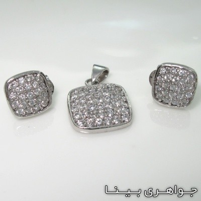 سرویس نقره مربعی پر نگین