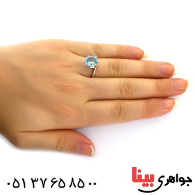 انگشتر توپاز زنانه رادیوم لوکس خوشرنگ _کد:11590