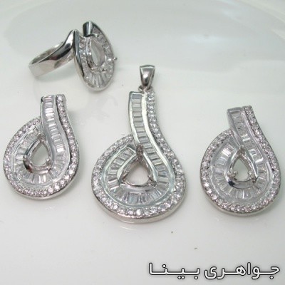 سرویس نقره با روکش طلای سفید