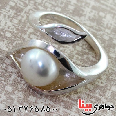 انگشتر مروارید زنانه مدل چشمک