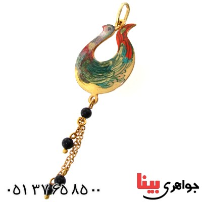 گردنبند طلا طرح زیر خاکی مدل مرغ