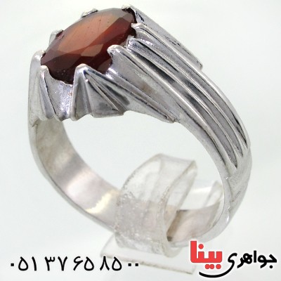 انگشتر یاقوت گارنت کلاسیک دور چنگ