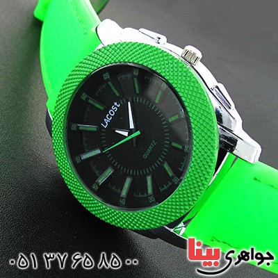 زیورآلات کادویی ساعت اسپرت برند lacoste رنگ سبز _کد:11786