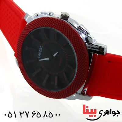 زیورآلات کادویی ساعت اسپرت برند lacoste رنگ قرمز _کد:11787